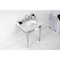 Kingston Brass 30 Carrara Marble Console Sink with Stainless Steel Legs, Marble WhitePolished Chrome LMS30MOQ1 - alternate 3